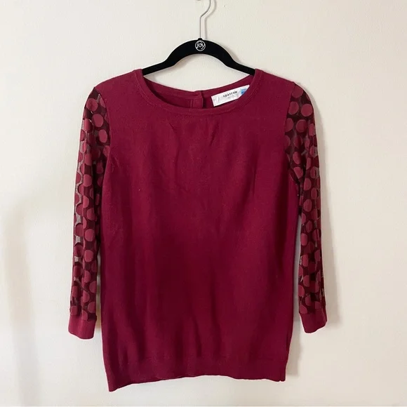 sparrow Sweaters Anthropologie Sparrow With Polka Dot Mesh - Main Image